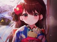 动漫女生头像｜在落日下等你