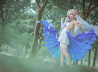 碧蓝航线：欧根亲王cos，花嫁cos美如画，逆天长腿万人迷