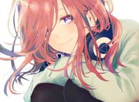 《五等分的新娘》美图：三玖降临到了我身边？P站满是她的同人图