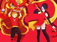 《火影忍者》合成画：纲手佐助毫无违和感，博人和佐良娜好像情侣