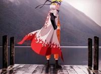 火影忍者壁纸欣赏：四代目封印九尾的背影真帅！