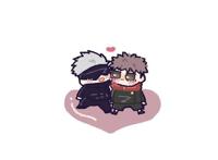 咒术回战五条悟奶萌头像，迷你版五条悟，白毛男神的最后倔强