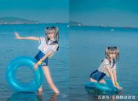 崩坏3rd布洛妮娅学院泳装COS，网友大呼我的邦娅怎么这么可爱