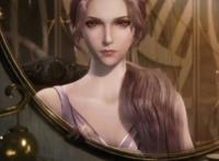 比比东素颜太美，紫色吊带加大长腿，配上粉红色口红，满满的羡慕