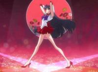 穿着水手服的月野兔又叫出了那句“代表月亮惩罚你！”