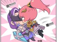 王者荣耀漫画：小兵助攻，花木兰和兰陵王终于亲在一起了！