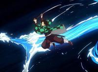 日本男子重现《鬼灭之刃》炭治郎劈石场景，日轮刀引起了网友注意