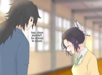 鬼灭之刃：蝴蝶忍和富冈义勇合照，但身高是问题，于是有了这一幕