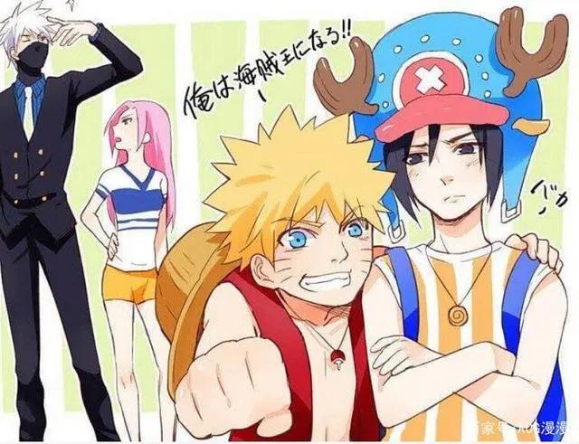 《海贼王》与《火影》联动了，宇智波索隆和漩涡路飞真香