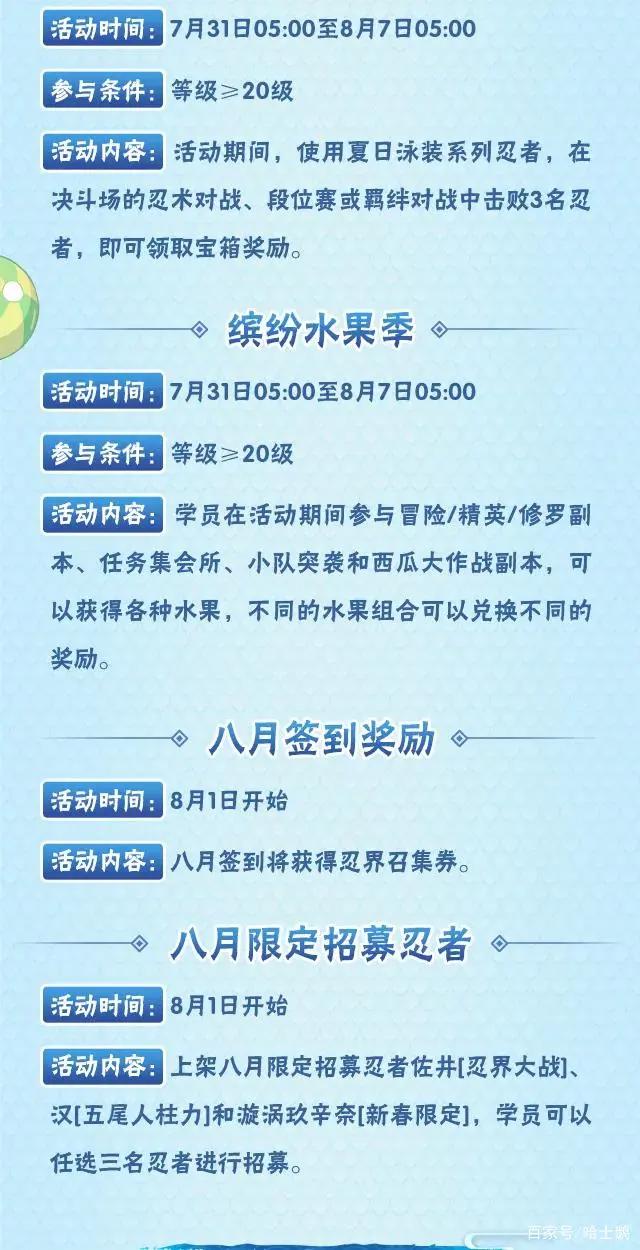火影忍者本周更新公告