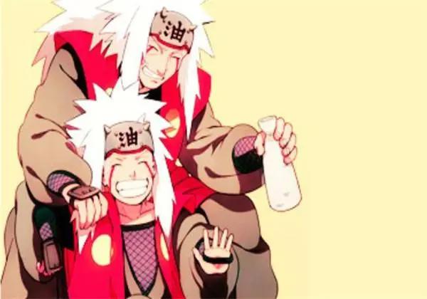 忍者穿上师傅的衣服，小樱和纲手差距明显，佐助满脸写着嫌弃