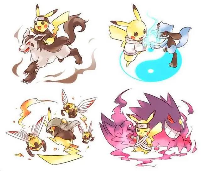 《火影忍者》X皮卡丘,佐助胖的没人要,卡卡西秒变“独眼龙”