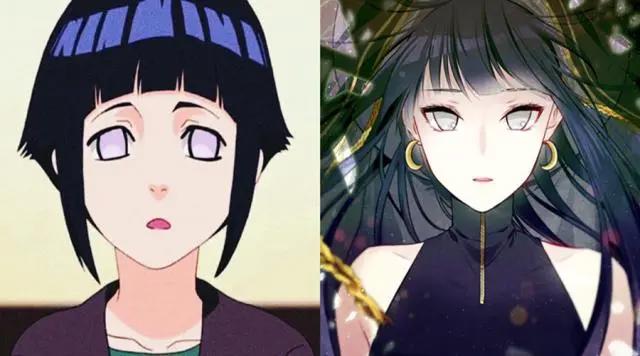 女忍者小时候VS长大后，雏田女大十八变，玖辛奈的红发尽显女神范