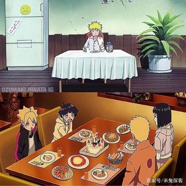 鸣人娶了雏田有多幸福？看到20岁以后的生活照，漫迷：好羡慕