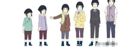 火影忍者：雏田的成长史，雏田一共换了55套衣服，从婴儿到怀孕