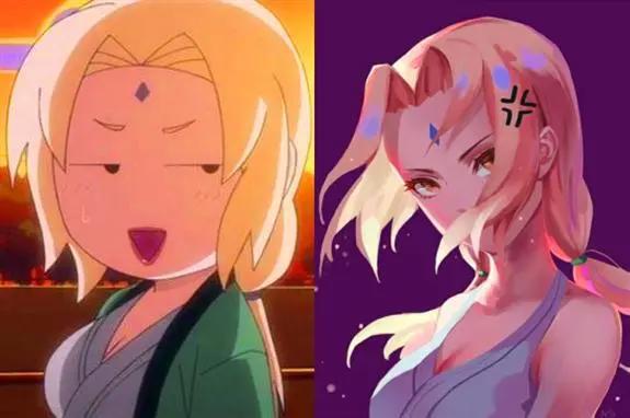 女忍者们“减肥”前后对比，小樱秒变小清新，井野身材和颜值并存