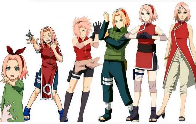 火影忍者：角色从小到大成长图，佐助长残成大叔，井野越长越美