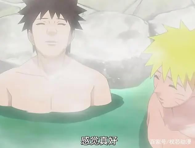 火影忍者：手鞠来到木叶村泡温泉，不扎头发的手鞠你见过吗？