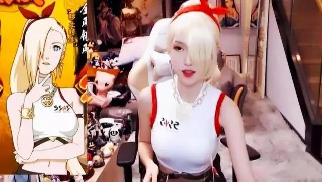 腐团儿直播COS井野,大秀好身材,网友却只关心她提裤子的手