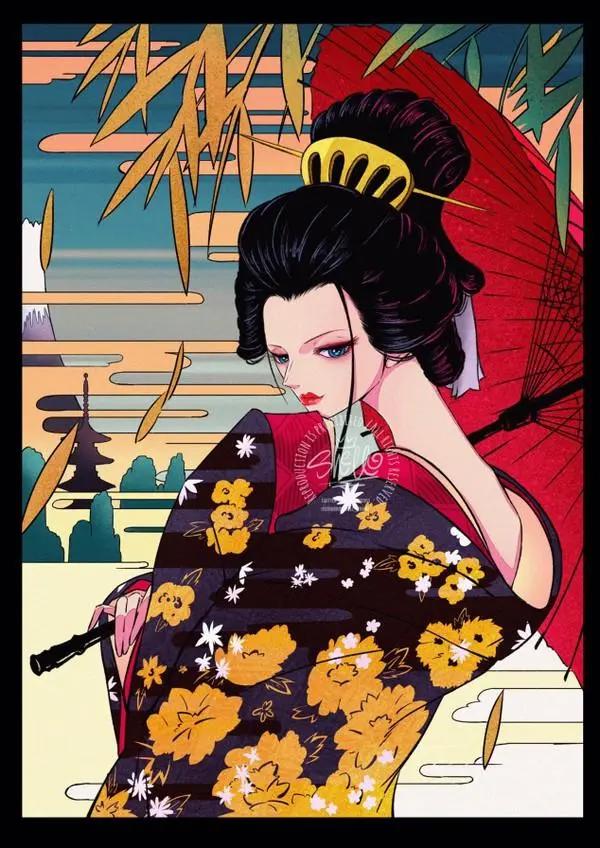 海贼王罗宾壁纸分享，白色婚纱凸显女神气质，时装走秀像超模