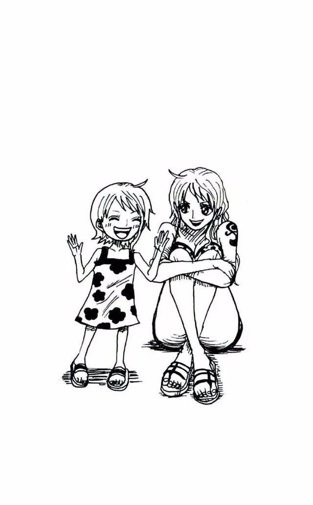 《海贼王》草帽一伙小时候，对比之下索隆莫名的呆萌啊！