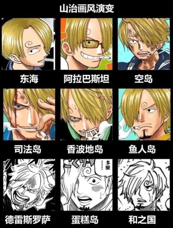 海贼王：回顾过往，草帽海贼团画风对比，乔巴越来越可爱了
