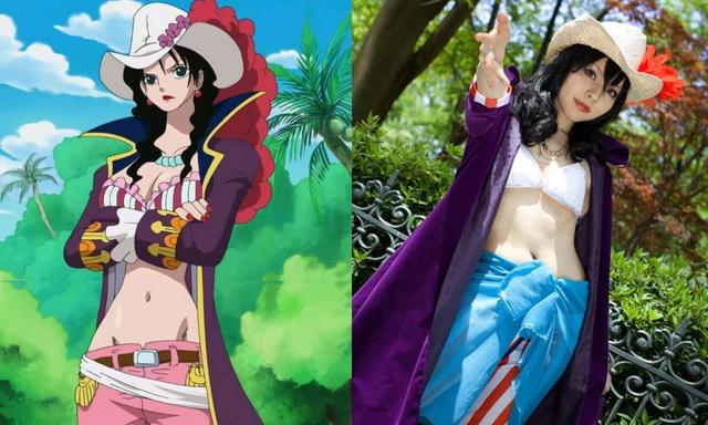 粉丝cos海贼王角色,娜美清纯可人,玛姬像村姑