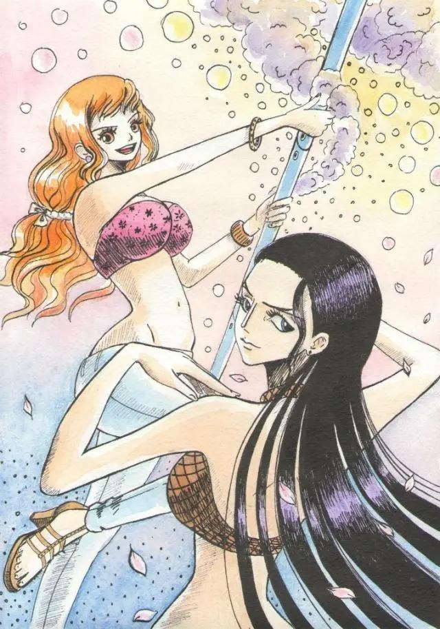 《海贼王》娜美和罗宾，姐妹同框即是福利