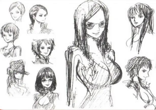 海贼王：六位美女初稿曝光，娜美最丑，女帝也不好看