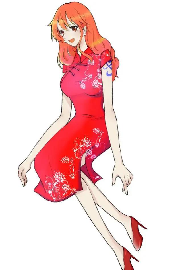 《海贼王》当妈妈的娜美给自己换上了网红装扮，孩子萌的太过分了