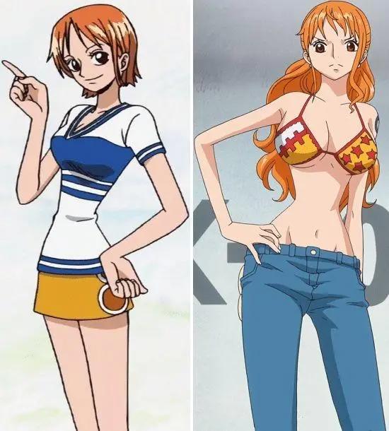 海贼王：20年以来，草帽海贼团造型都有改变，其中娜美变化最大