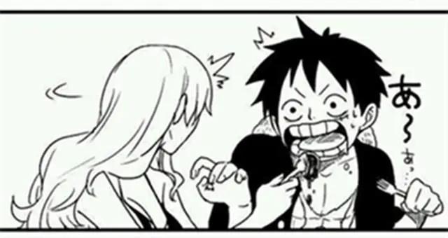 海贼王：都说路飞吃肉时很“呆萌”，那是因为没看过娜美吃肉！