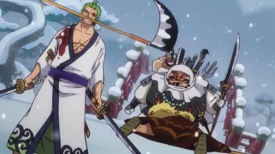 海贼王：经费爆炸的战斗！镰刀刺穿身体，索隆硬核三刀流秒杀对手