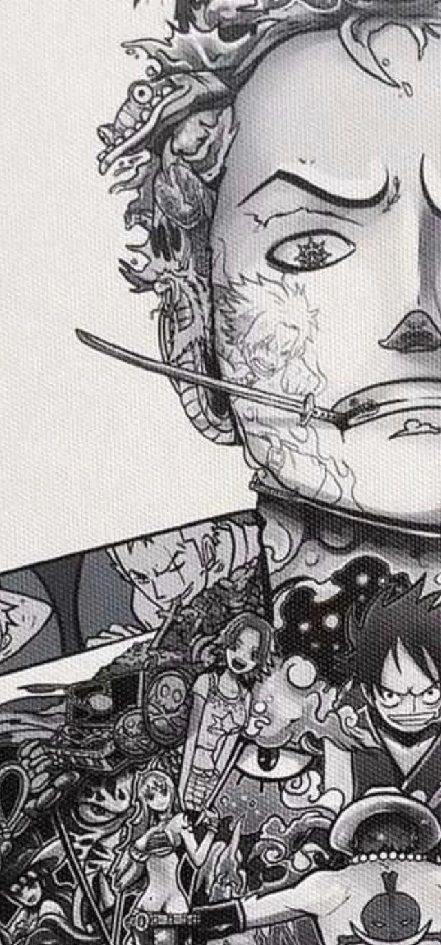 海贼王：这个“索隆”不简单，足足画了几十位角色，细节堪称无敌