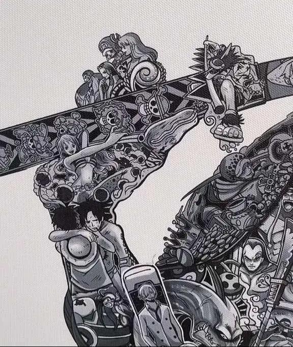 海贼王:这个“索隆”不简单,足足画了几十位角色,细节堪称无敌