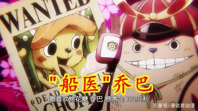 海贼王1000集：草帽团全员赏金，只有4人没过亿，乔巴赏金太亮眼