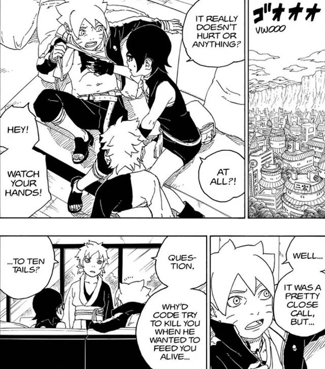 博人传漫画68话：考德进入木叶，迪鲁达成为守护木叶的同伴！