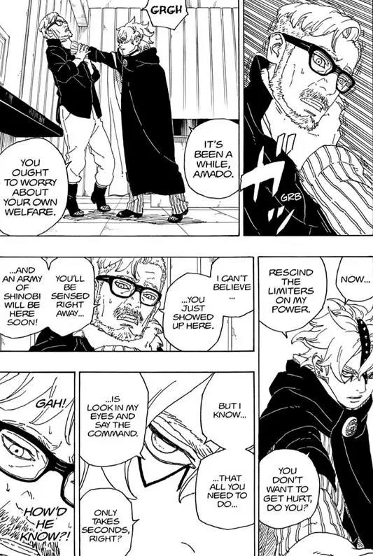 博人传漫画68话：考德进入木叶，迪鲁达成为守护木叶的同伴！