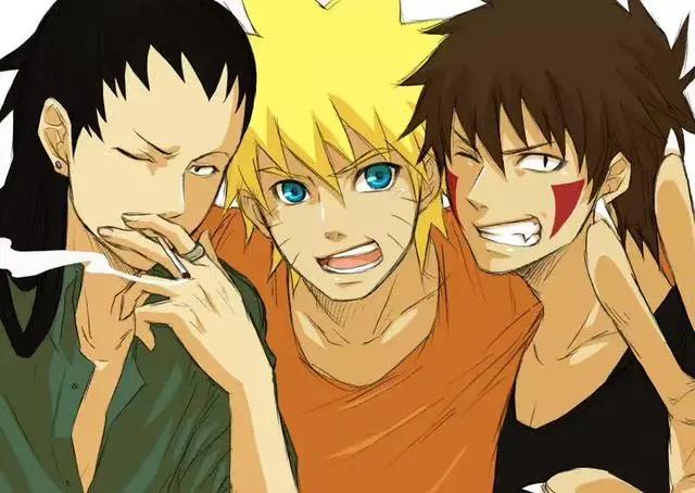 当火影忍者刮起校园风，鹿丸变成不良少年，鸣人用影分身打雪仗