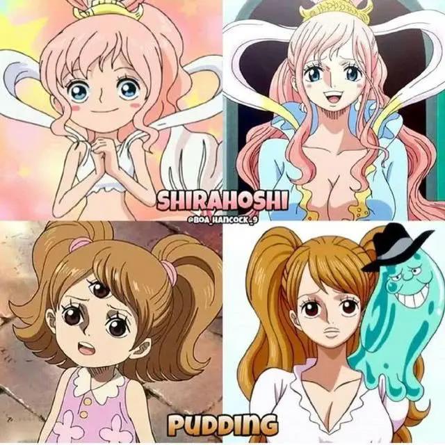 海贼王童年时期形象对比，罗宾上演黑妹的逆袭，索隆憨憨变男神