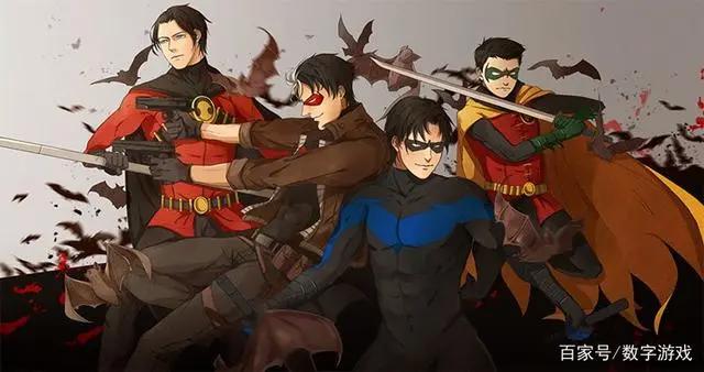 7张蝙蝠侠的4位男罗宾合照，哪一位是你的最爱？