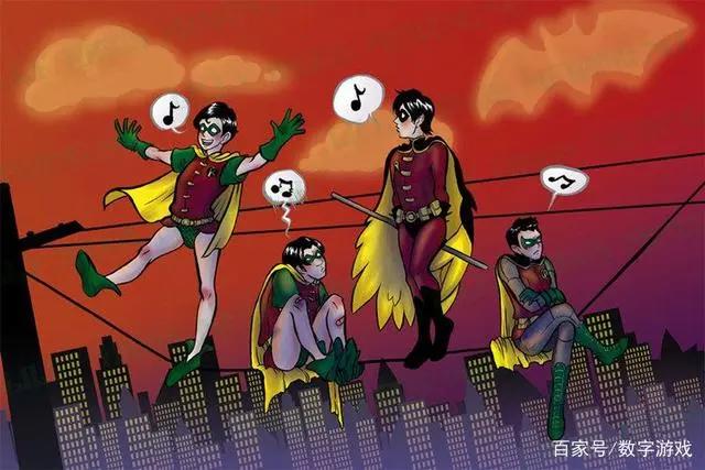 7张蝙蝠侠的4位男罗宾合照，哪一位是你的最爱？