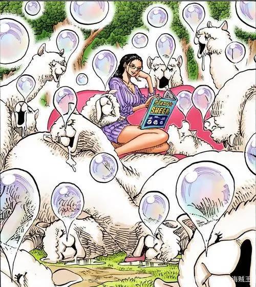 海贼王漫画扉页之罗宾酱！请查收一枚可爱又腹黑的草帽女神