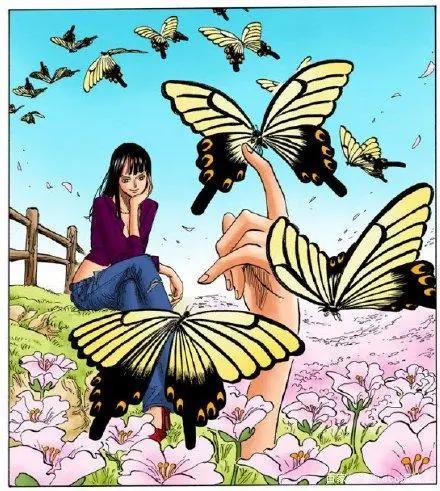 海贼王漫画扉页之罗宾酱！请查收一枚可爱又腹黑的草帽女神