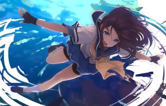 唯美动漫壁纸：蓝色系列，海天一色，梦幻奇景！