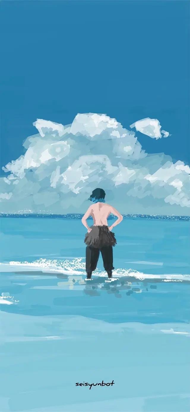 一组清新养眼的动漫风插画壁纸，高清全面屏