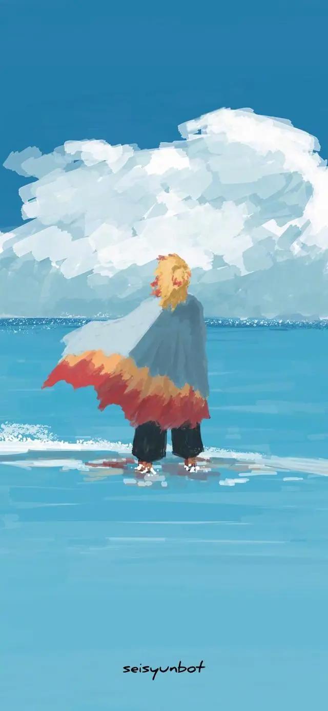 一组清新养眼的动漫风插画壁纸，高清全面屏