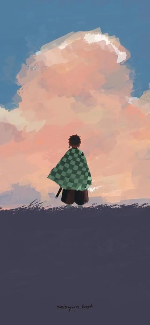 一组清新养眼的动漫风插画壁纸，高清全面屏