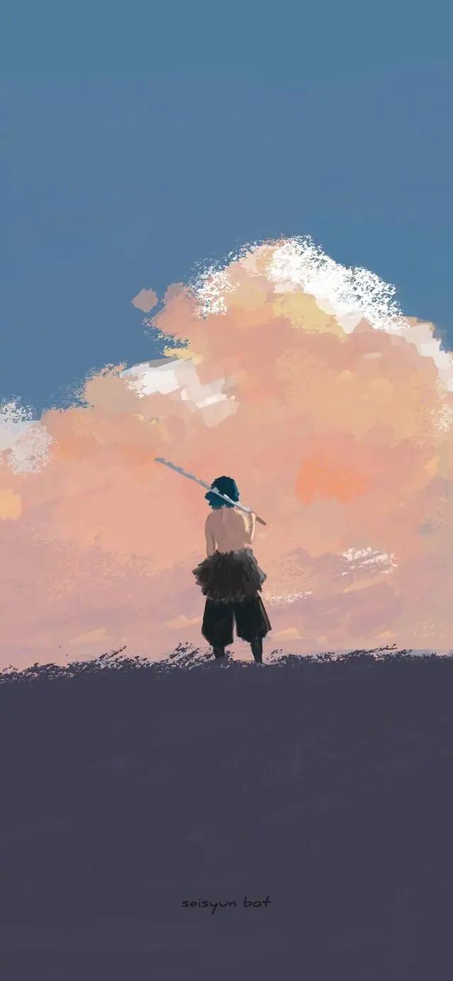 一组清新养眼的动漫风插画壁纸，高清全面屏