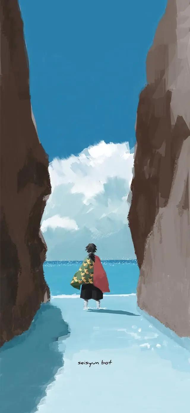 一组清新养眼的动漫风插画壁纸，高清全面屏